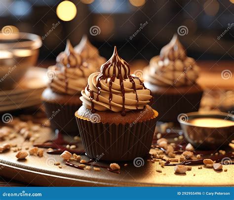 Indulge in Decadent Delights: a Visual Feast of Chocolate Cupcak Stock