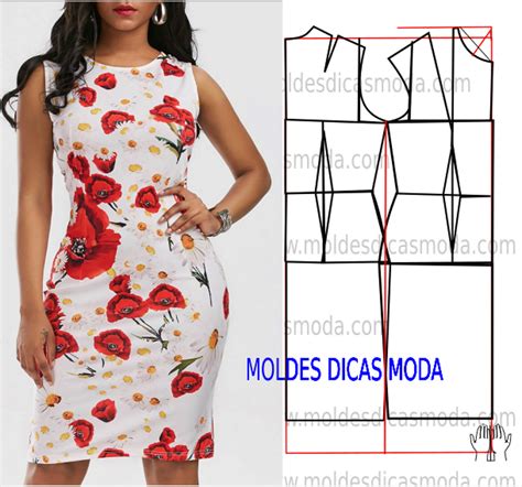 Vestido Floral Gratis Molde Passo A Passo Moldes Moda Por Medida Dress Sewing Patterns