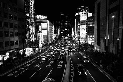 Wallpaper Japan City Street Cityscape Night Road