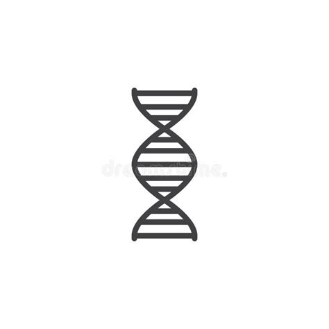 Genetics Line Icon Stock Vector Illustration Of Design 106159211