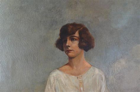 Early 20th Century Woman Portrait Oil On Canvas For Sale At 1stdibs
