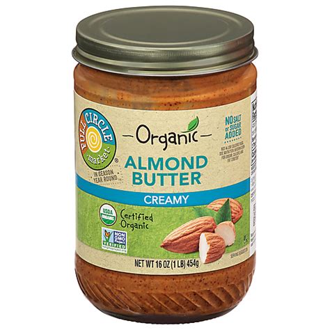 Full Circle Organic Almond Butter Peanut Butter Martins Emerald