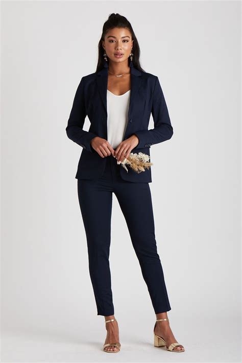 women s navy blue suit pants by suitshop in 2021 work outfits women professional attire