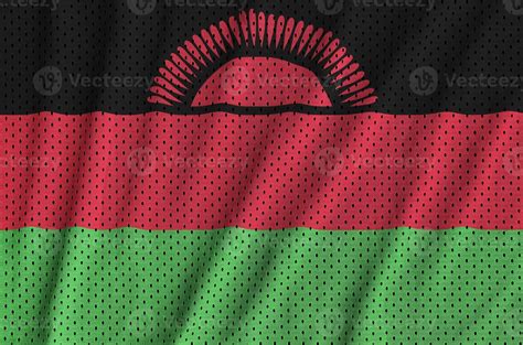 Bandeira Do Malawi Impressa Em Um Tecido De Malha Esportiva De Nylon De