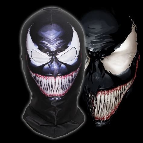 Movie Venom Spiderman Mask Halloween Cosplay Costumes Black Edward