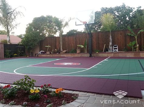 Versacourt Indoor Outdoor And Backyard Basketball Courts Basketball