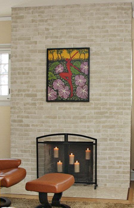 How to paint a brick fireplace. Painted Brick Fireplace Makeover | Painted brick fireplace, Brick fireplace, Brick fireplace ...