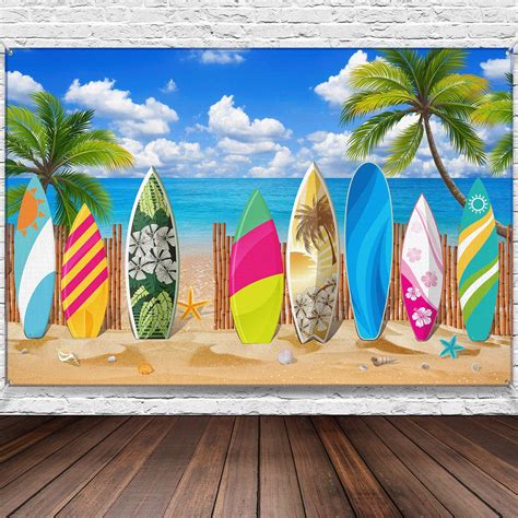 Buy Surfboard Party Decorations Beach Backdrop Party Beach Surfboard