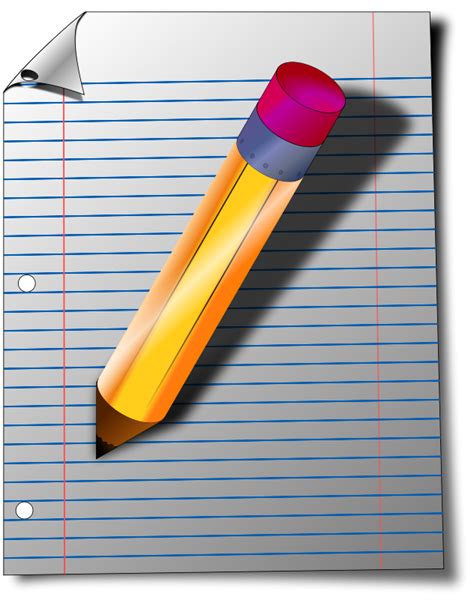 Pencil And Notepad Clipart Clip Art Library