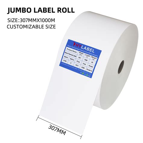 Direct Thermal Label Jumbo Roll Semi Glossy Jumbo Roll Sticker Self