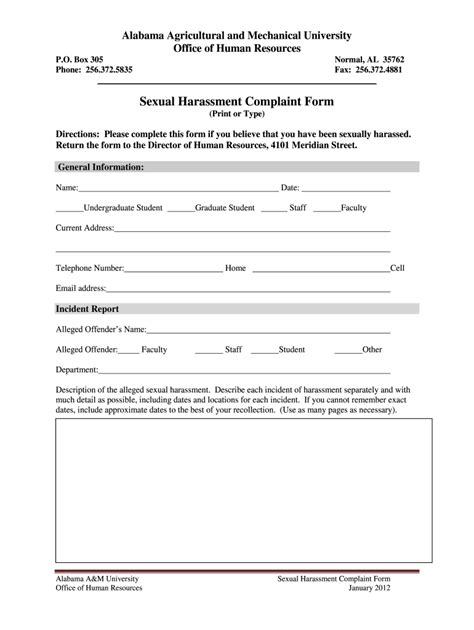 Harassment Complaint Form Template Fill Out And Sign Online Dochub