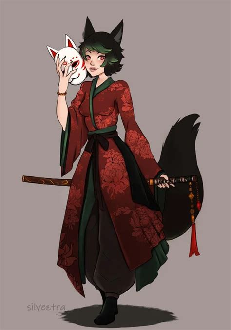 Oc Nishi The Masked Kitsune Characterdrawing Character Design