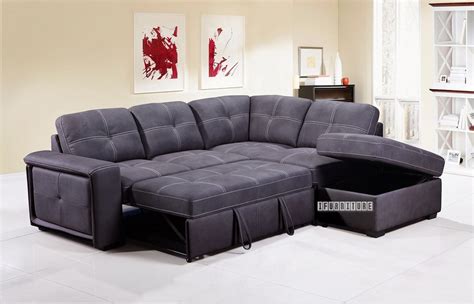 Bellini Sectional Sofa Bed With Storage Grey