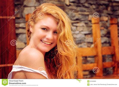 Beautiful Redhead In Nature Stock Image Image Of Orban Fairy 62430893