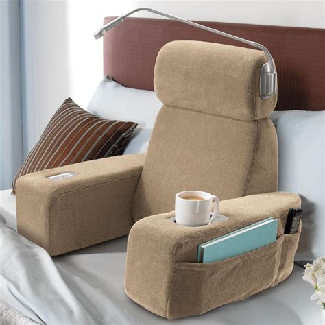 Massaging Bed Rest Sit Up Pillow With Arms At Brookstone Bed Rest