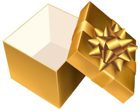 Gold Open Gift PNG Clipart 1009 Png 30002377