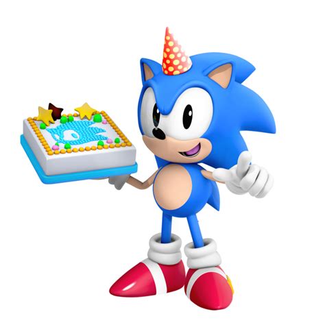 Classic Sonic Birthday Render Sonic Birthday Sonic Sonic Party