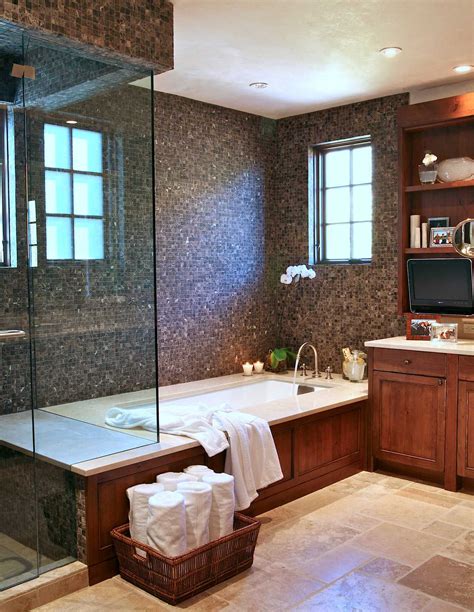 It features a lot of storing spaces in the this rustic bathroom owes its character to the rough design of wooden bars, combined smoothly with granite tops. 16 Fantastic Rustic Bathroom Designs That Will Take Your ...