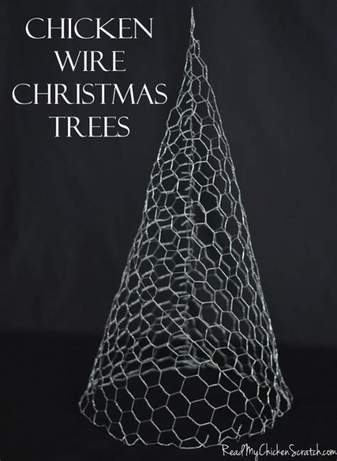 Chicken Wire Christmas Trees Could Paint Whitesparkly And Decorate