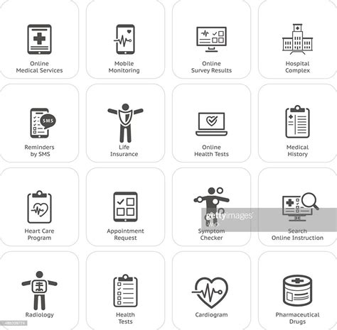 Medical Health Care Icons Set Flat Design High Res Vector Graphic