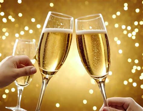 Premium Photo A Festive Celebration With Glasses Of Bubbly Champagne
