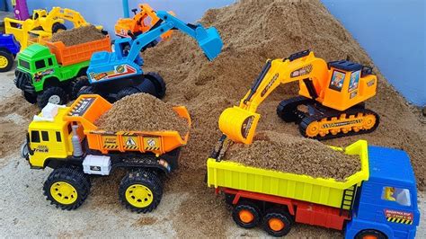 Excavator Dump Truck Construction Vehicle Toys Videos Kids Youtube