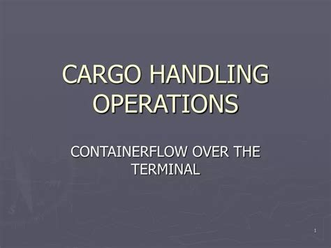 Cargo Handling Operations Meaning