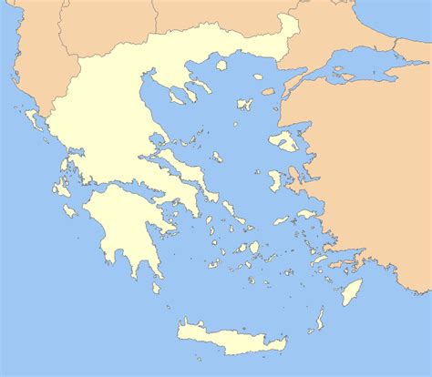 Greece Outline Map Mapsofnet