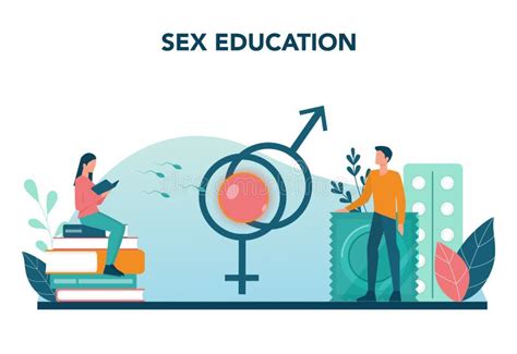 Sexual Education Concept Sexual Health Lesson For Young People Stock Vector Illustration Of