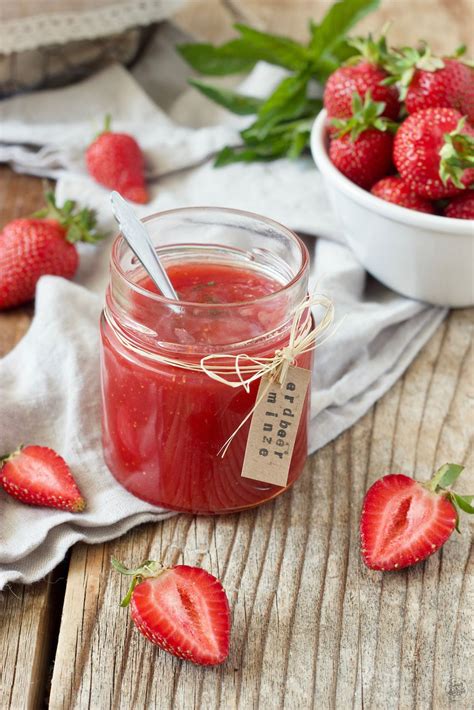 Erdbeer -Minze- Marmelade Rezept Sweets Lifestyle