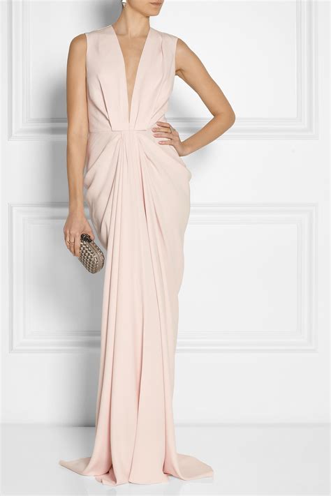 Lyst Thakoon Draped Matte Satin Gown In Pink