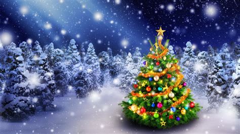 Download 1920x1080 Wallpaper Merry Christmas Green Tree Full Hd Hdtv