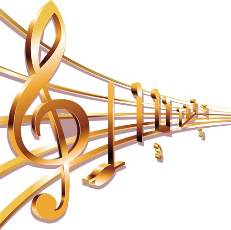 Download Musical Sheet Transprent Free - Gold Music Note Png ...