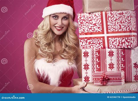 Santa Stock Photo Image Of Gift Charming Freshness