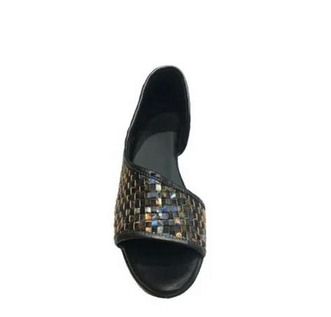 Black Leather Slipper For Women Ms Star Exports Id 19452290212