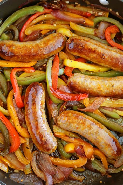 Skillet Italian Sausage Peppers And Onions The Comfort Of Cooking