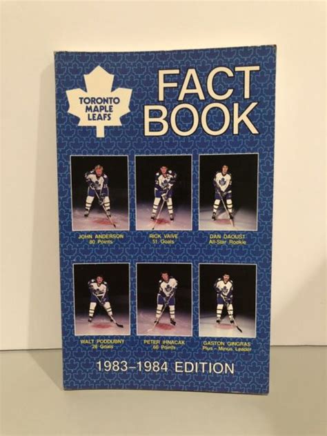 Toronto Maple Leafs 1983 84 Yearbook Media Guide Fact Book Borje