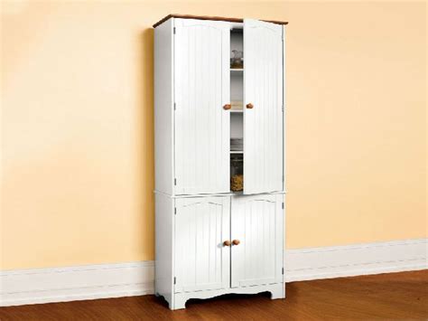 Pantry cabinets differ from your standard pantry because pantry cabinets don't have floor space. white tall freestanding pantry cabinet | Pantry cabinet, Tall kitchen storage, Tall pantry cabinet