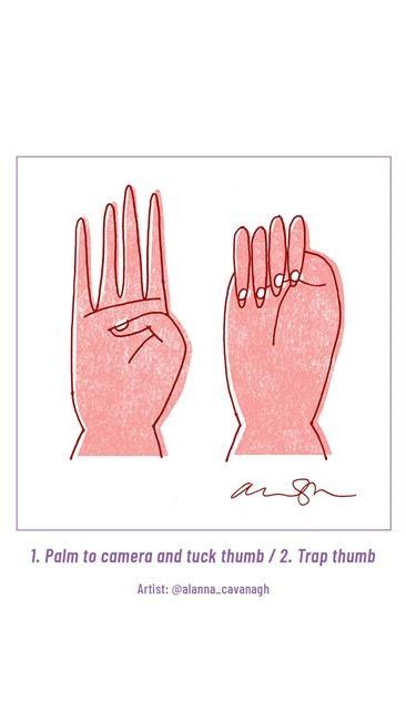 This signal can be subtly performed while a victim is another way to help is to spread the intel about this hand signal, as far and wide as you can. Canadian artists draw attention to Signal for Help ...