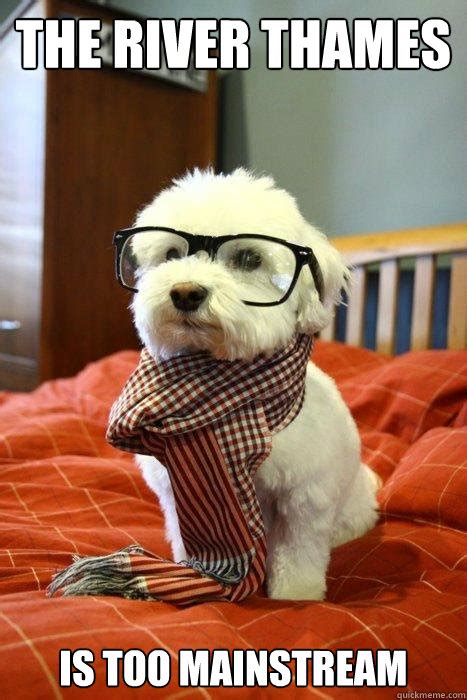 The River Thames Is Too Mainstream Hipster Dog Quickmeme