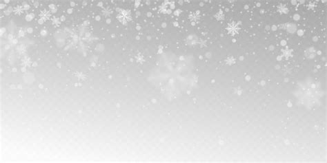 Free Vector Realistic Falling Snow With White Snowflakes Light Effect
