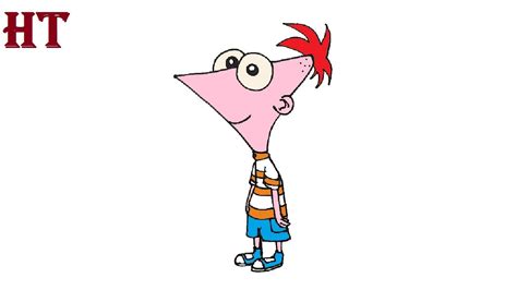 How To Draw Phineas From Phineas And Ferb Easy Drawings Dibujos