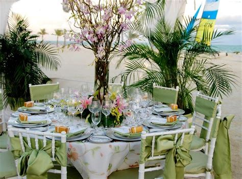 Tropical beach wedding receptions cap off a wonderfully romantic day