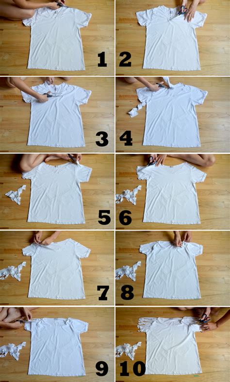 This is a really if you cannot view the above video, click here for the tutorial on this look: DIY Fringe Sleeve T-Shirt Pictures, Photos, and Images for Facebook, Tumblr, Pinterest, and Twitter
