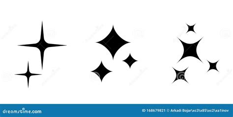 Sparkle Stars Icons Symbols Of Glint Gleam Etc Stock Illustration