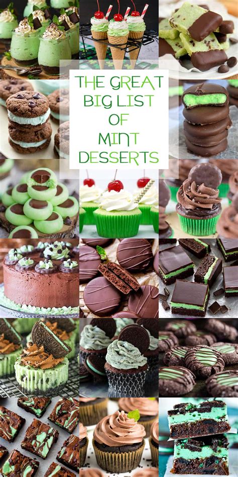 The Great Big List Of Mint Desserts • Sarahs Bake Studio