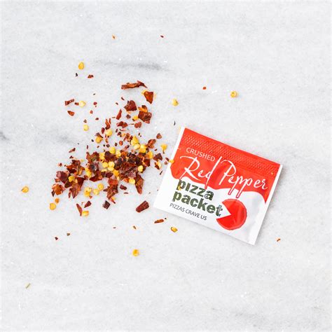 Pizza Packet Seasoning Packets Crushed Red Pepper 50 Pack Pizzapacket