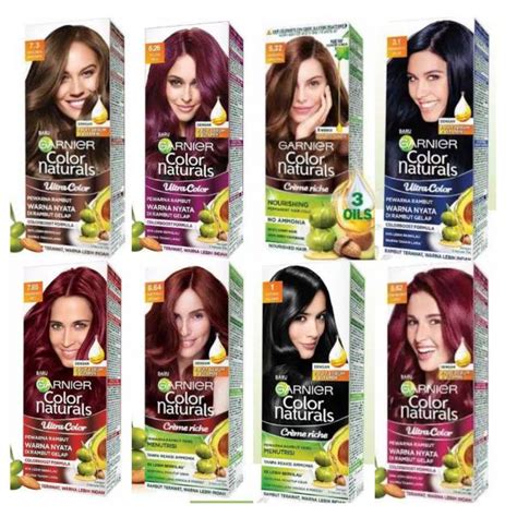 Garnier Hair Colour Natural Box Warna Lengkap Semir Rambut Shopee Indonesia