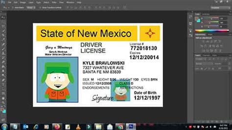 New Mexico Drivers License Psd Template Download Photoshop File