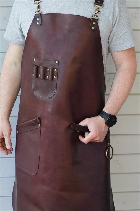 Personalized Customazed Leather Apron With Free Engraving Etsy